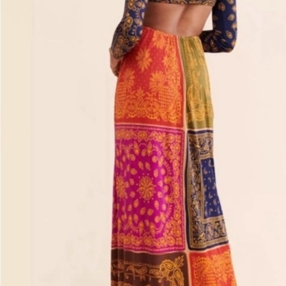 Farm Rio Bandana Dream Cut Out Maxi Dress - Picture 4 of 10